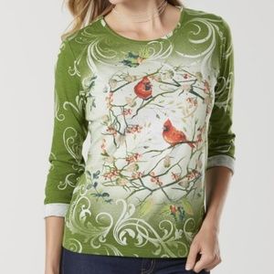 Embellished Long-Sleeve Shirt, Cardinals, size XXL